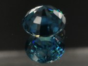 Wide blue Zircon,very clean and shiny, round cut 10mm+