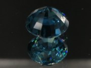 Wide blue Zircon,very clean and shiny, round cut 10mm+