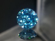 Wide blue Zircon,very clean and shiny, round cut 10mm+