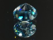 Wide blue Zircon,very clean and shiny, round cut 10mm+