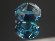 Wide blue Zircon,very clean and shiny, round cut 10mm+