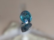 7mm Calibrated Round Deep Blue Natural Zircon from Cambodia.