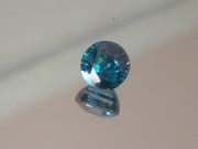 7mm Calibrated Round Deep Blue Natural Zircon from Cambodia.