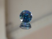 7mm Calibrated Round Deep Blue Natural Zircon from Cambodia.