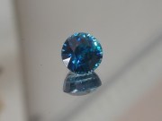 7mm Calibrated Round Deep Blue Natural Zircon from Cambodia.