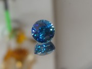 7mm Calibrated Round Deep Blue Natural Zircon from Cambodia.