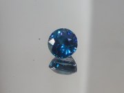 7mm Calibrated Round Deep Blue Natural Zircon from Cambodia.