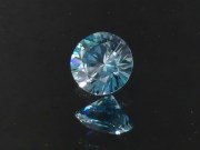 Precision 8.5mm brilliant cut blue zircon, perfectly cut from professional lapidaries. 