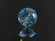 Precision 8.5mm brilliant cut blue zircon, perfectly cut from professional lapidaries. 