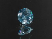 Precision 8.5mm brilliant cut blue zircon, perfectly cut from professional lapidaries. 