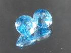 8mm Calibrated Round Blue Zircon from Cambodia. 