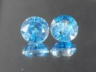 8mm Calibrated Round Blue Zircon from Cambodia. 