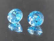 8mm Calibrated Round Blue Zircon from Cambodia. 