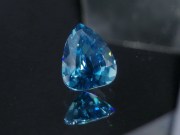 Top of the range b grade color precision cut perfectly clean and faceted blue zircon pear right below 10 carats