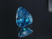 Top of the range b grade color precision cut perfectly clean and faceted blue zircon pear right below 10 carats