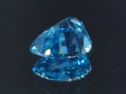 Top of the range b grade color precision cut perfectly clean and faceted blue zircon pear right below 10 carats