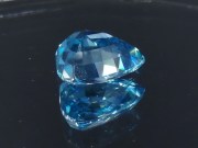 Top of the range b grade color precision cut perfectly clean and faceted blue zircon pear right below 10 carats