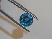 5ct+ Blue Zircon, Very Clean and Shiny, Round Cut, 9mm