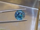 5ct+ Blue Zircon, Very Clean and Shiny, Round Cut, 9mm