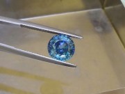 5ct+ Blue Zircon, Very Clean and Shiny, Round Cut, 9mm