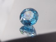 5ct+ Blue Zircon, Very Clean and Shiny, Round Cut, 9mm