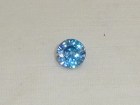 Blue Zircon, Very Clean and Shiny, Round Cut, 9mm