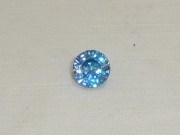Blue Zircon, Very Clean and Shiny, Round Cut, 9mm