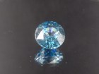 Blue Zircon, Very Clean and Shiny, Round Cut, 9mm