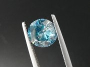 3.595ct perfectly cut natural blue Zircon Diamond/Brilliant cut