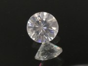 Perfect and wide natural white Zircon diamond / brilliant cut 9mm calibrated. 