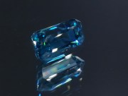 Exceptional and unique AAA color grade best possible blue color for natural blue Zircon Cambolite Trimmed Baguette Rectangle Cut