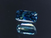 Exceptional and unique AAA color grade best possible blue color for natural blue Zircon Cambolite Trimmed Baguette Rectangle Cut