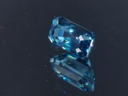 Exceptional and unique AAA color grade best possible blue color for natural blue Zircon Cambolite Trimmed Baguette Rectangle Cut