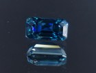 Exceptional and unique AAA color grade best possible blue color for natural blue Zircon Cambolite Trimmed Baguette Rectangle Cut