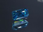 Exceptional and unique AAA color grade best possible blue color for natural blue Zircon Cambolite Trimmed Baguette Rectangle Cut