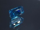 Exceptional and unique AAA color grade best possible blue color for natural blue Zircon Cambolite Trimmed Baguette Rectangle Cut