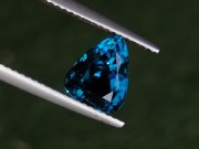 Rare and unusual AAA grade deep blue Zircon with extreme high hue saturated blue best color