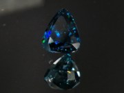Rare and unusual AAA grade deep blue Zircon with extreme high hue saturated blue best color