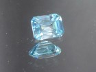 Affordable octagon / step cut / trimmed baguette / rectangle sky blue and white Zircon from Cambodia.