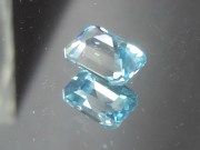 Affordable octagon / step cut / trimmed baguette / rectangle sky blue and white Zircon from Cambodia.