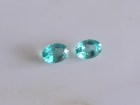 Matching pair of electric green unheated natural Apatite gems, buy this pair to make earrings. 