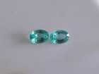 Matching pair of electric green unheated natural Apatite gems, buy this pair to make earrings. 