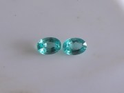 Matching pair of electric green unheated natural Apatite gems, buy this pair to make earrings. 