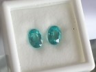 Matching pair of electric green unheated natural Apatite gems, buy this pair to make earrings. 