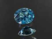 Wide Flawless and Shiny Oval Blue Zircon from Cambodia, 2.44 carats of excellent B+ color grade color blue zircon.