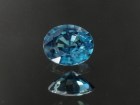 Wide Flawless and Shiny Oval Blue Zircon from Cambodia, 2.44 carats of excellent B+ color grade color blue zircon.