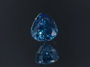 Grade B plus color drop / pear cut 5ct Cambolite blue Zircon, very clean and shiny, buy the best flawless blue Zircon supplier of loose gemstones for professional jewellers. 