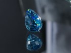 Grade B plus color drop cut 8ct (slightly below) blue Zircon, very clean and shiny, buy the best flawless blue Zircon supplier of loose gemstones for professional jewellers. 