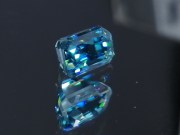 5ct+ Trimmed Baguette (Octagon / Step Cut) Deep B Grade Blue Zircon from Cambodia