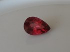 Pear shape sweet pink, peach and terracotta colors garnet from Tanzania. 